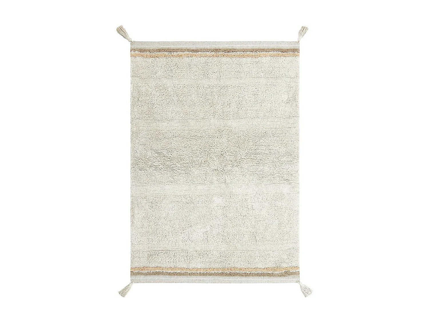 Tapis avec pompons lavable en machine design Bloom Rectangulaire Design Fait main Tapis la