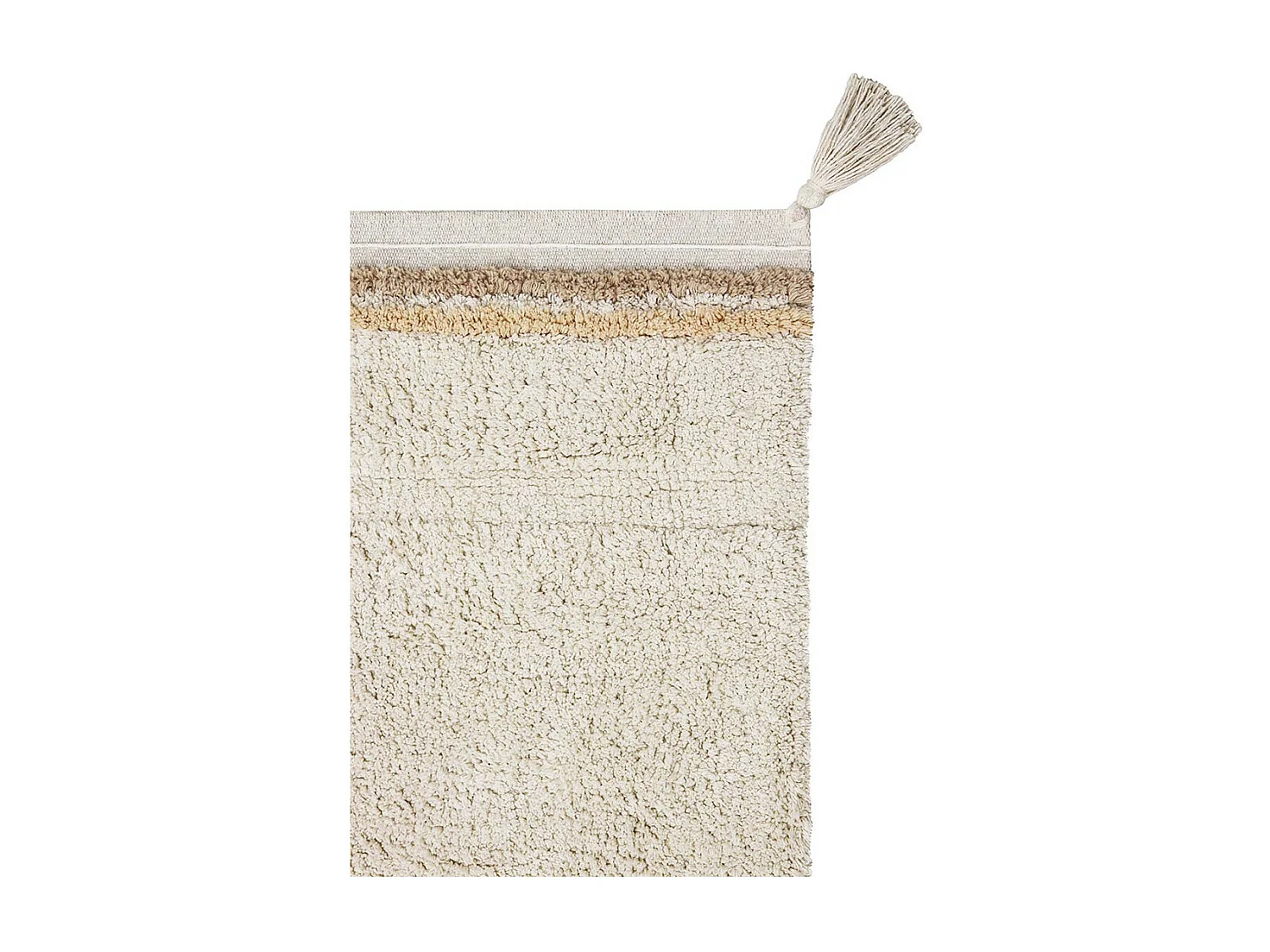 Tapis avec pompons lavable en machine design Bloom Rectangulaire Design Fait main Tapis la