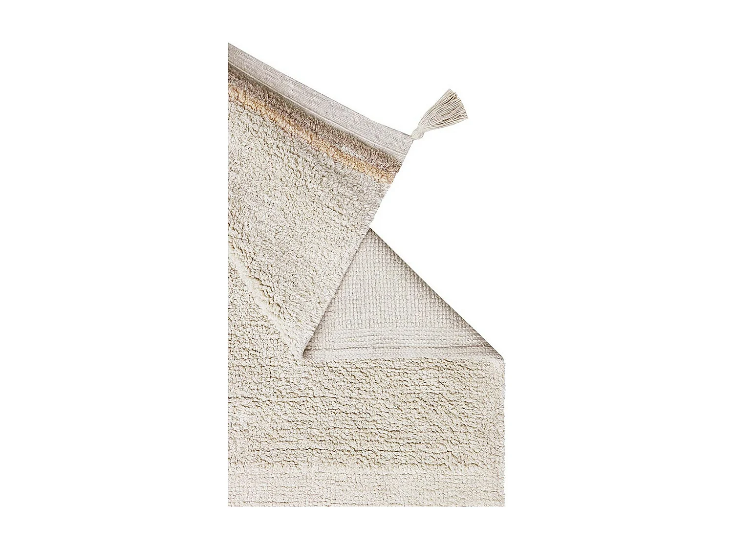 Tapis avec pompons lavable en machine design Bloom Rectangulaire Design Fait main Tapis la