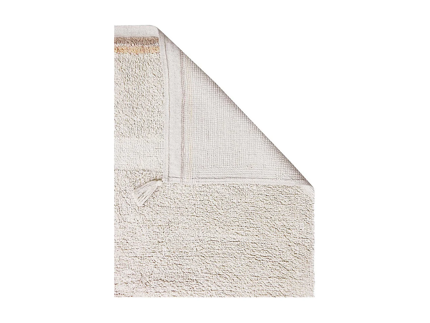 Tapis avec pompons lavable en machine design Bloom Rectangulaire Design Fait main Tapis la