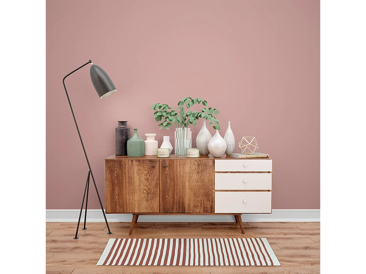 Tapis déco à rayures en coton 60x90cm