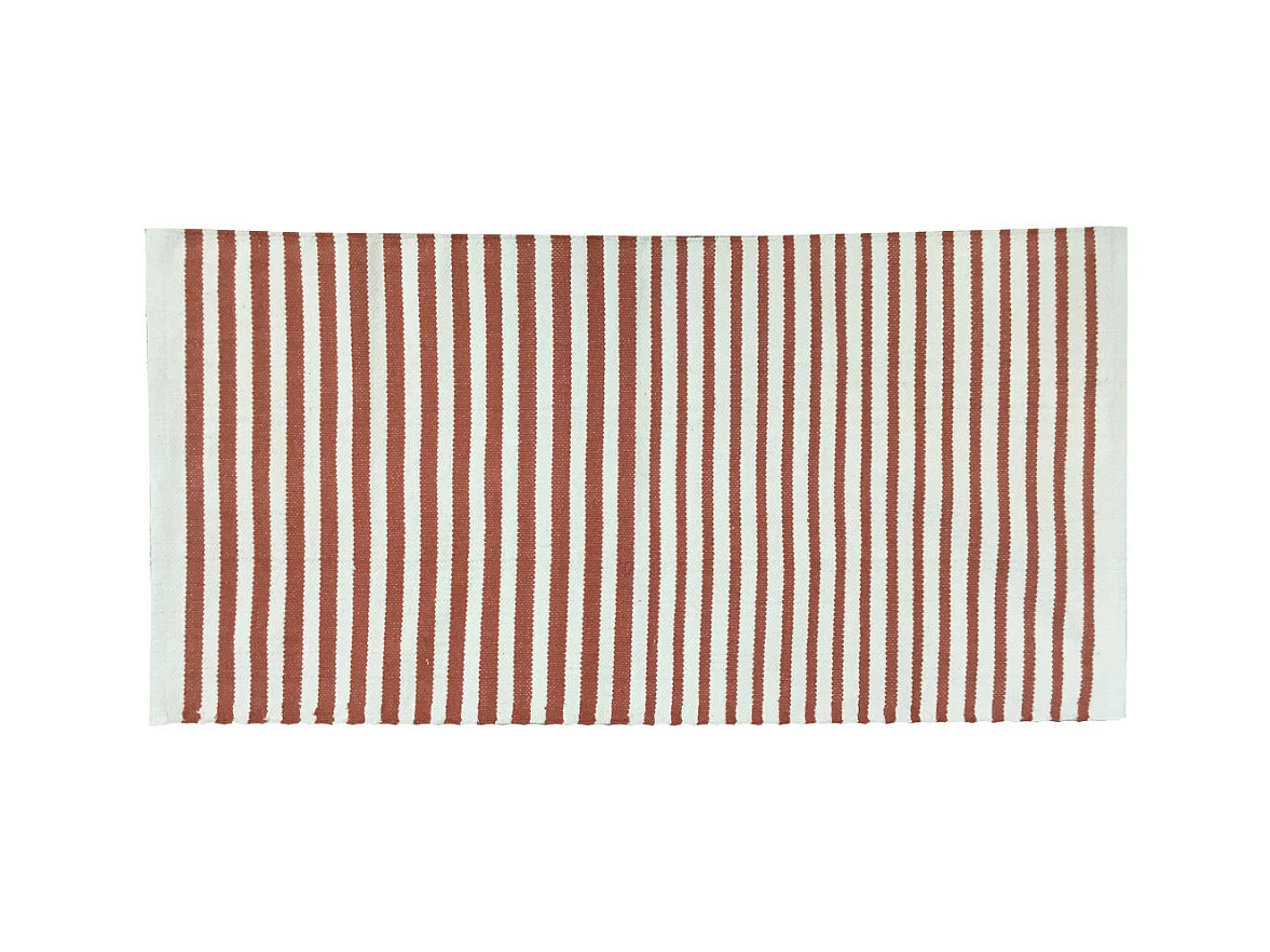 Tapis déco à rayures en coton 60x90cm