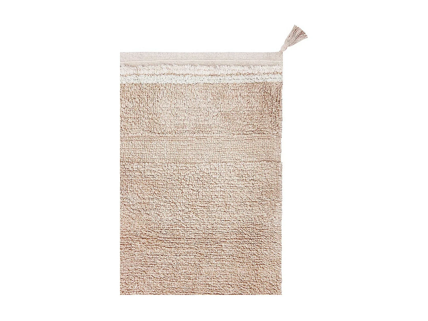 Tapis avec pompons lavable en machine design Bloom Rectangulaire Design Fait main Tapis la