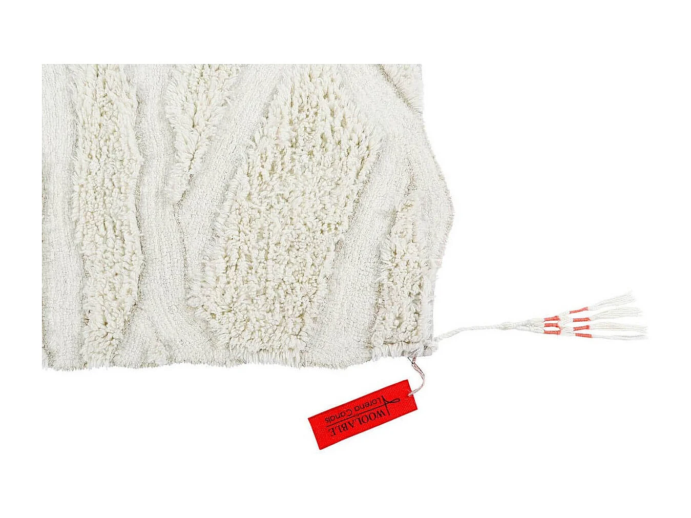 Tapis ethnique en laine lavable en machine pour salon Enkang Rectangulaire Design Fait mai