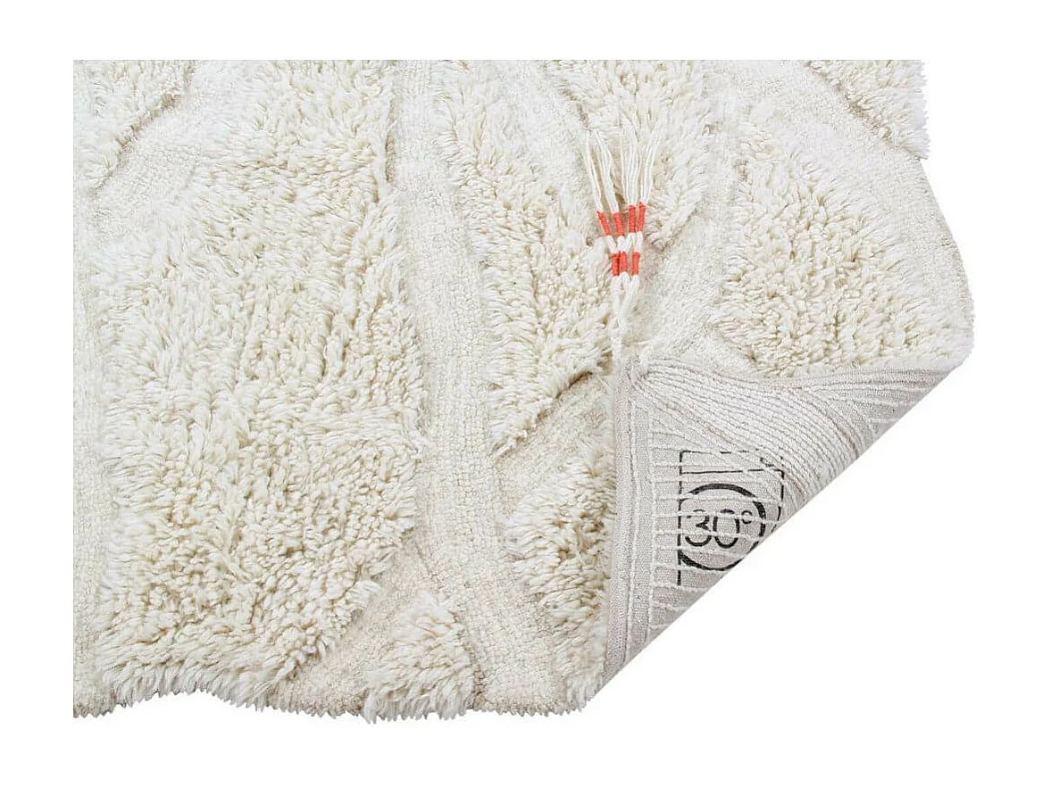 Tapis ethnique en laine lavable en machine pour salon Enkang Rectangulaire Design Fait mai