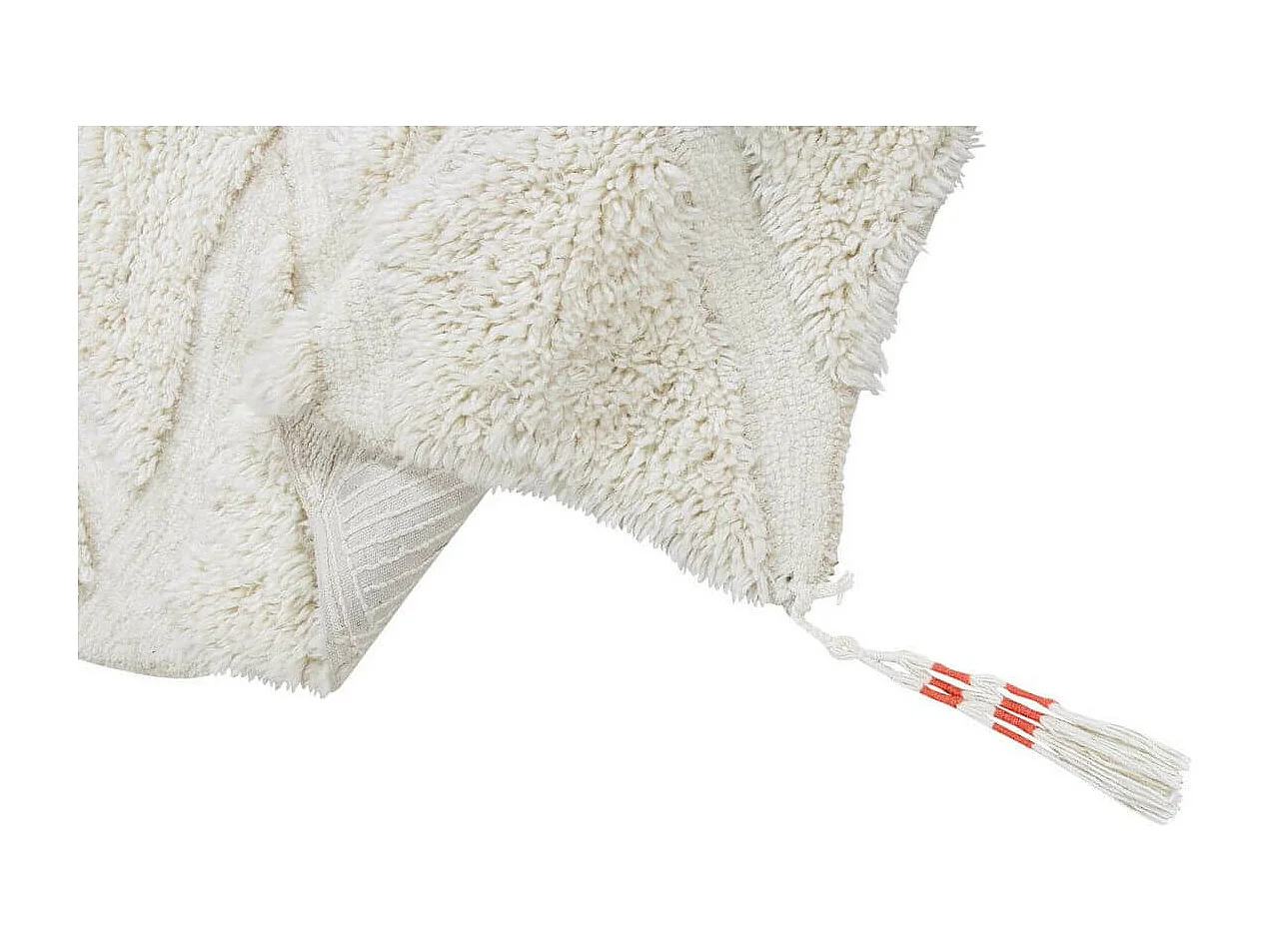 Tapis ethnique en laine lavable en machine pour salon Enkang Rectangulaire Design Fait mai