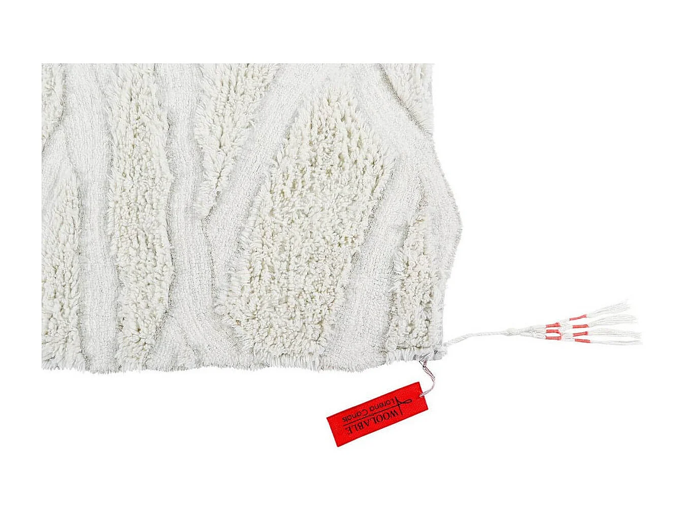 Tapis ethnique en laine lavable en machine pour salon Enkang Rectangulaire Design Fait mai