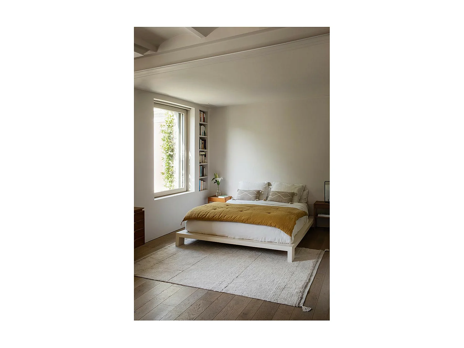 Tapis avec pompons lavable en machine design Bloom Rectangulaire Design Fait main Tapis la