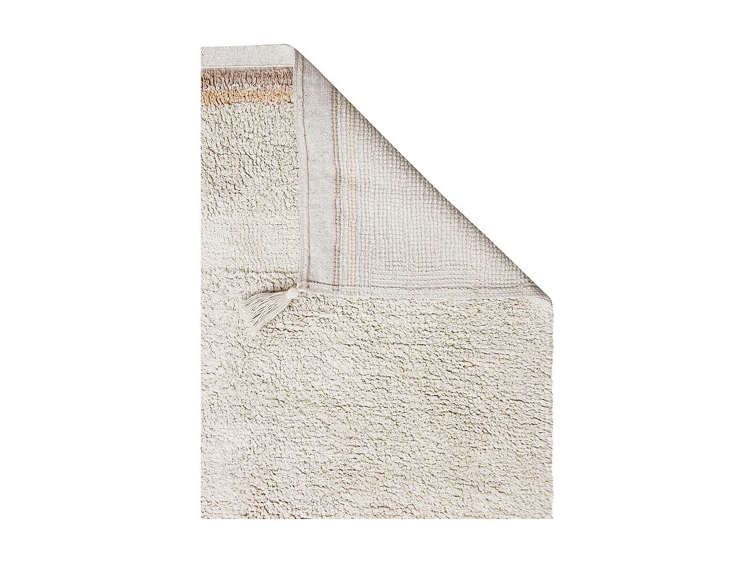 Tapis avec pompons lavable en machine design Bloom Rectangulaire Design Fait main Tapis la