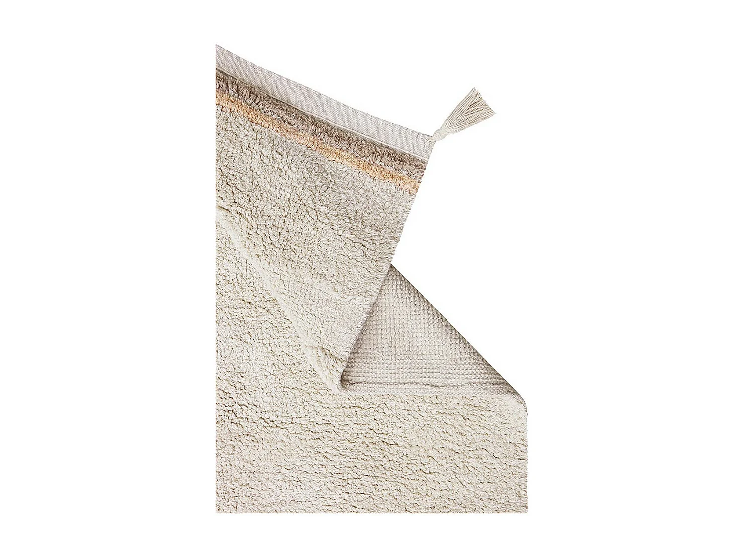 Tapis avec pompons lavable en machine design Bloom Rectangulaire Design Fait main Tapis la