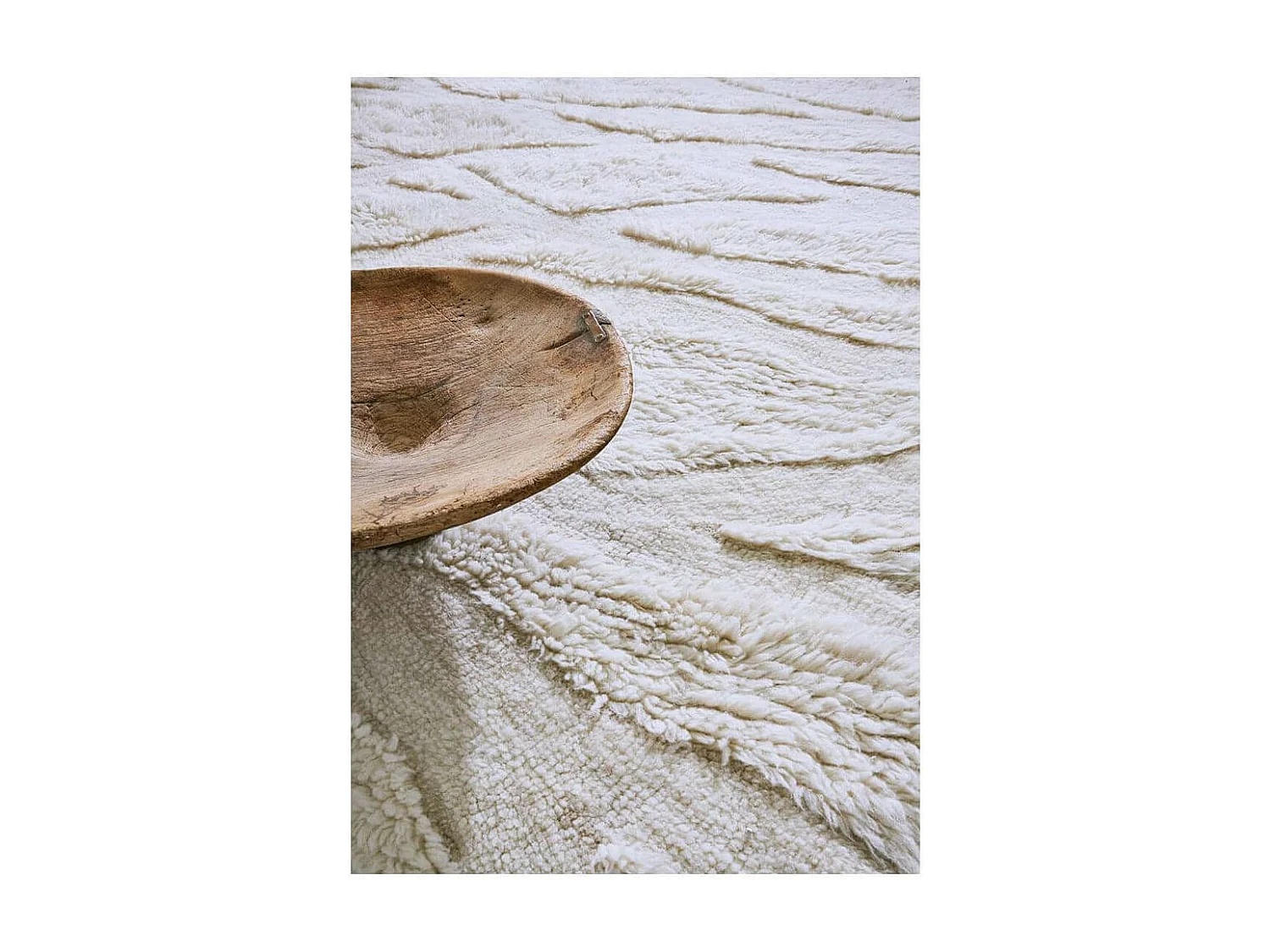 Tapis ethnique en laine lavable en machine pour salon Enkang Rectangulaire Design Fait mai