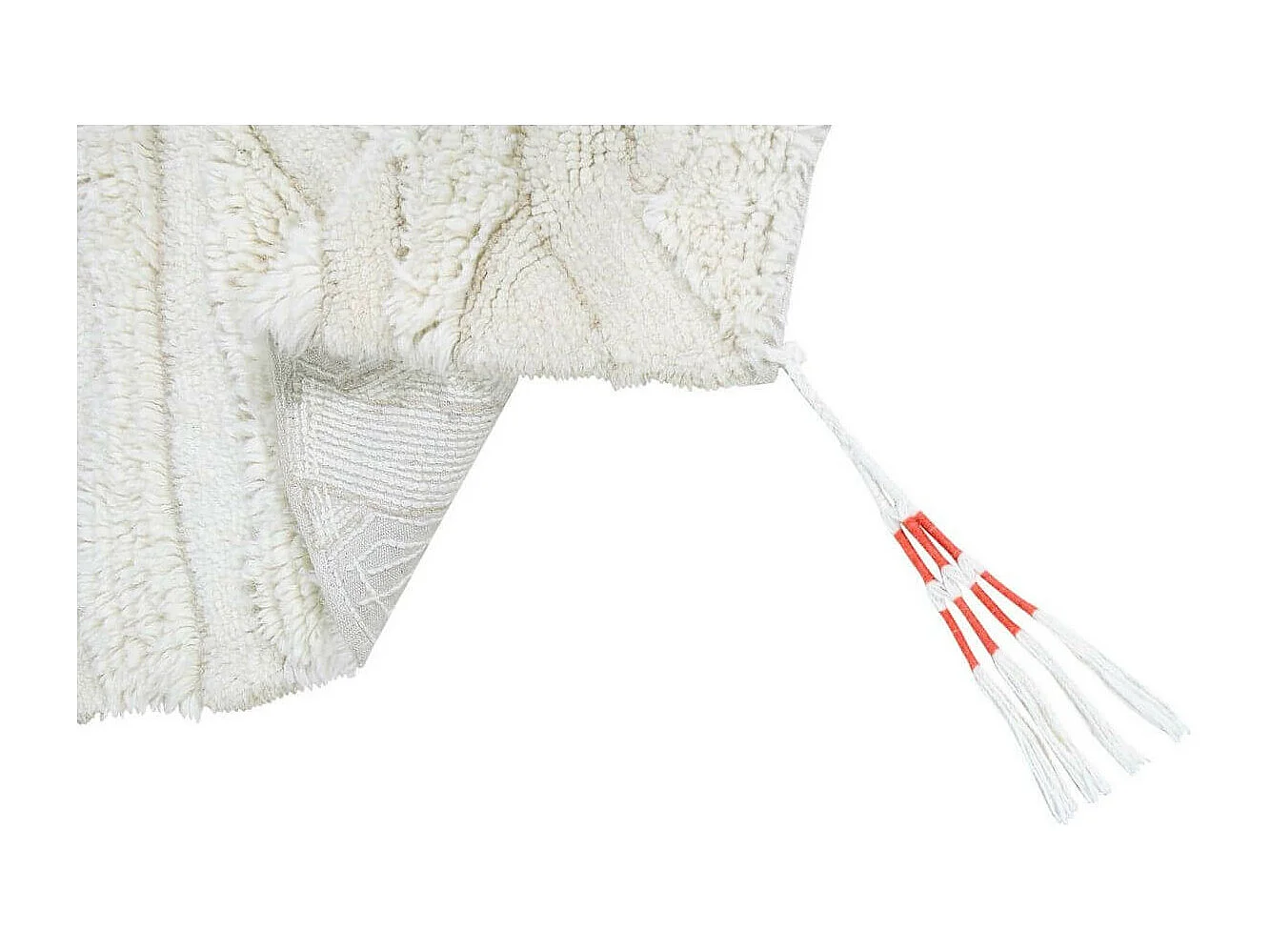 Tapis ethnique en laine lavable en machine pour salon Enkang Rectangulaire Design Fait mai