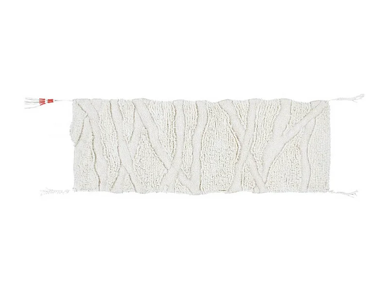 Tapis ethnique en laine lavable en machine pour salon Enkang Rectangulaire Design Fait mai