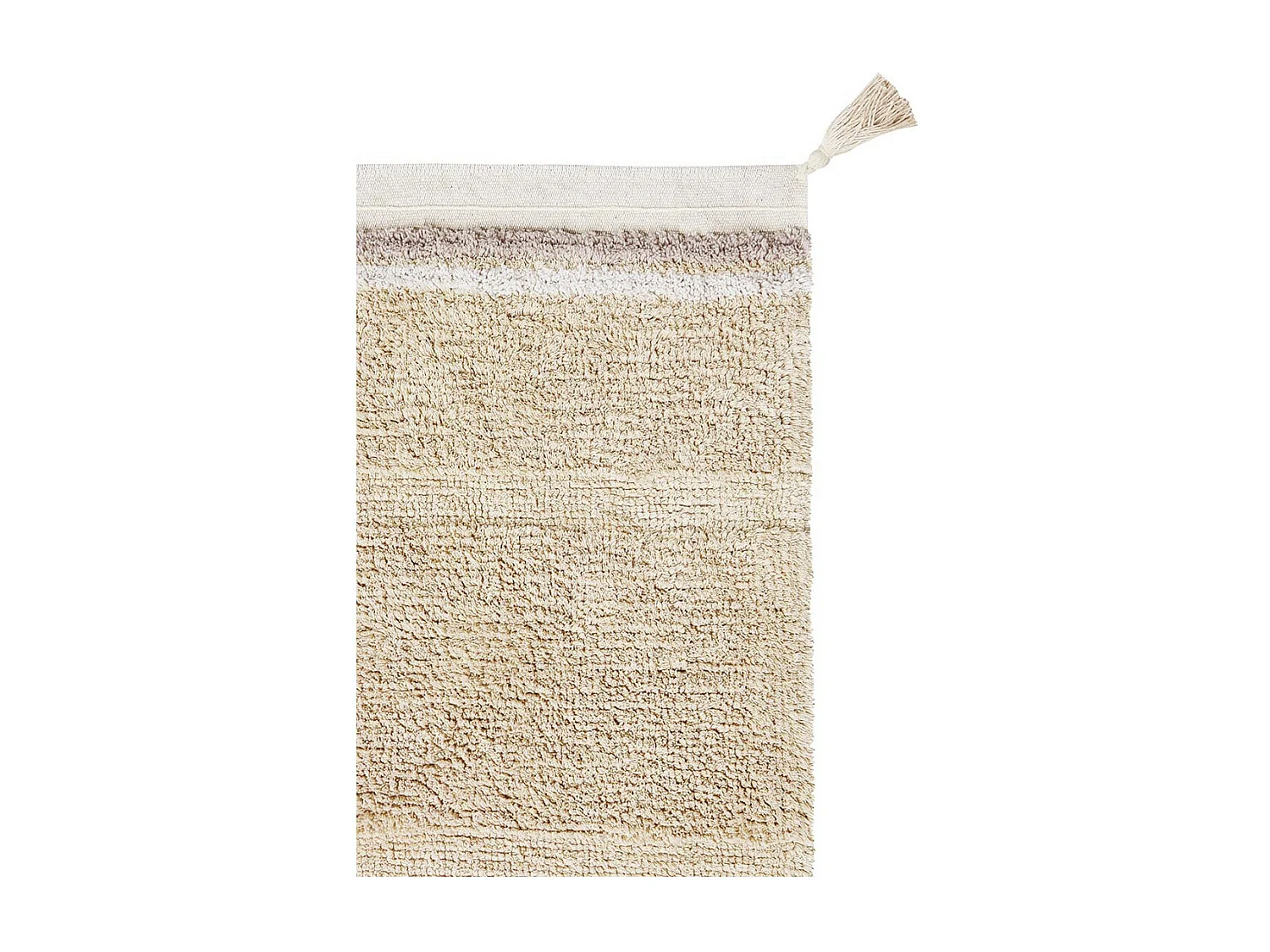 Tapis avec pompons lavable en machine design Bloom Rectangulaire Design Fait main Tapis la