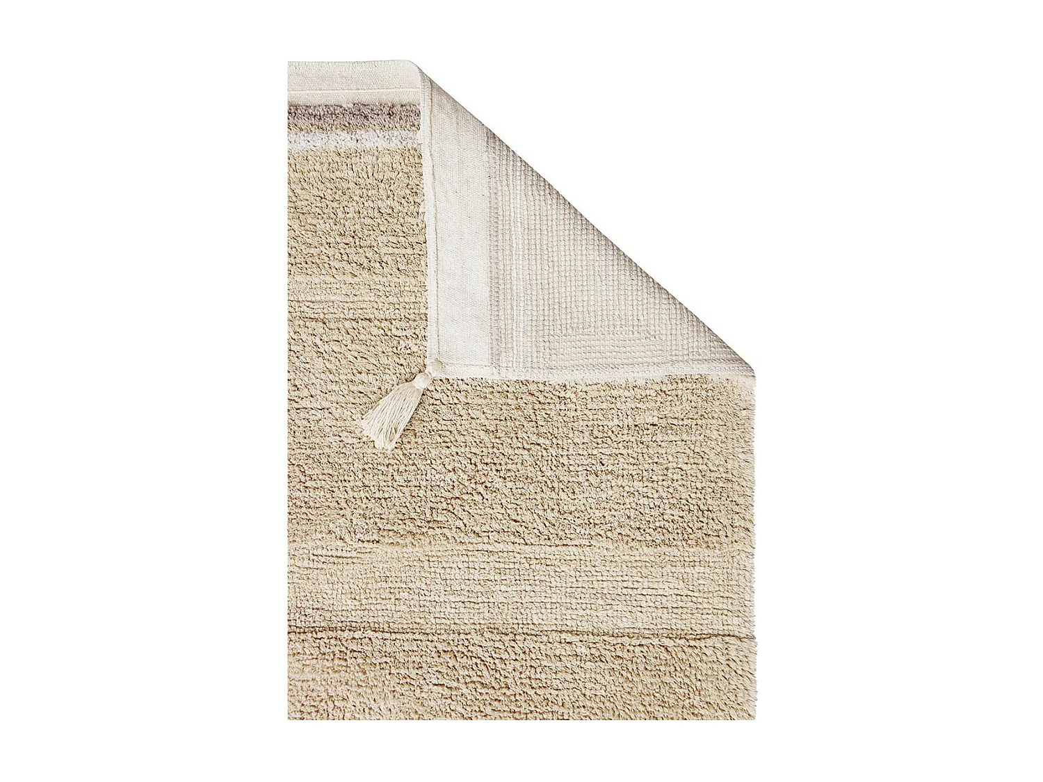 Tapis avec pompons lavable en machine design Bloom Rectangulaire Design Fait main Tapis la