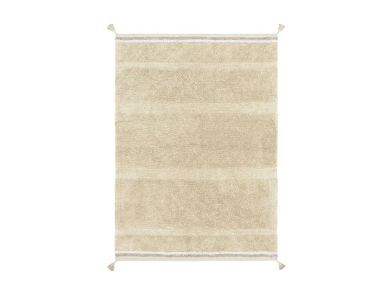 Tapis avec pompons lavable en machine design Bloom Rectangulaire Design Fait main Tapis la