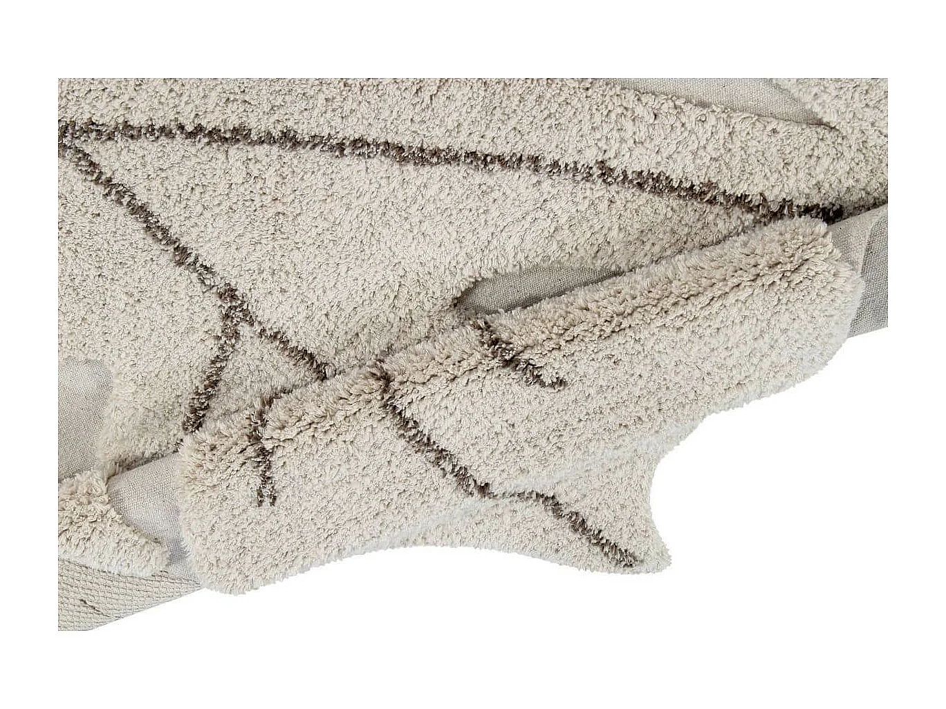 Tapis en forme de feuille pour salon Monstera Lorena Canals Originale Naturel Fait main Ta