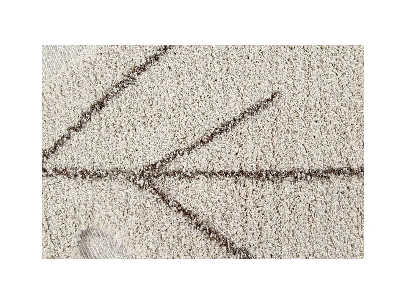 Alfombra de algodón Monstera natural - 120 x 180 cm