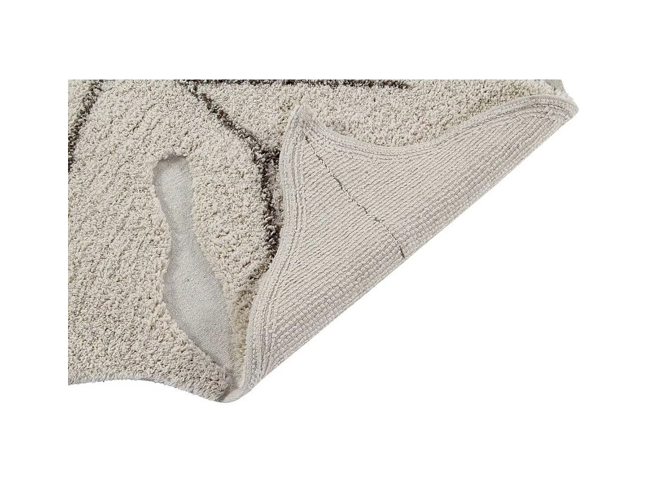 Alfombra de algodón Monstera natural - 120 x 180 cm