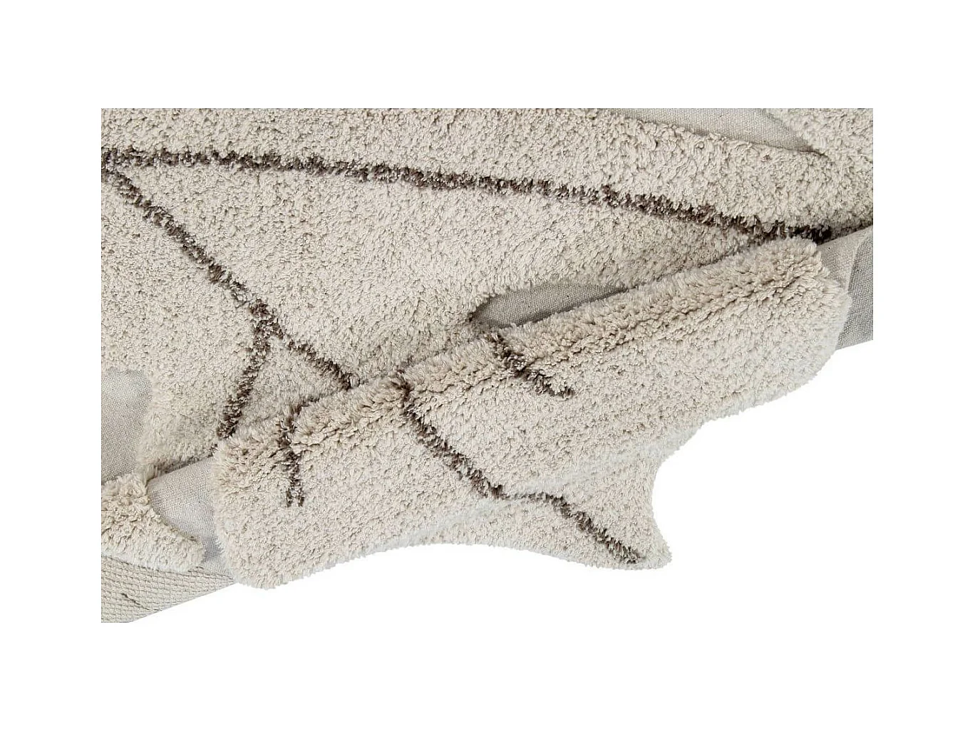 Alfombra de algodón Monstera natural - 120 x 180 cm