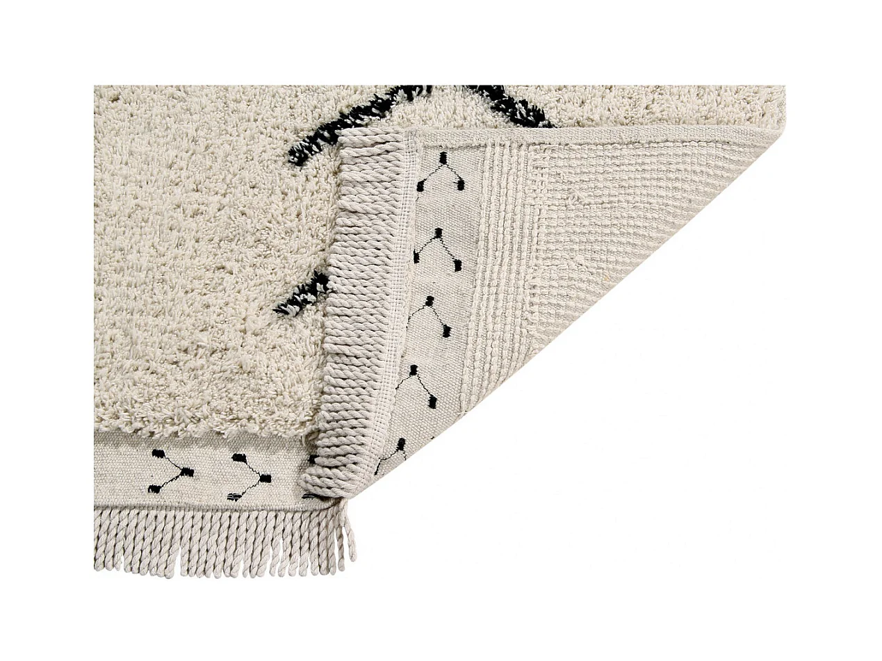 Alfombra de algodón diamantes Beréber - beige - 170 x 240 cm