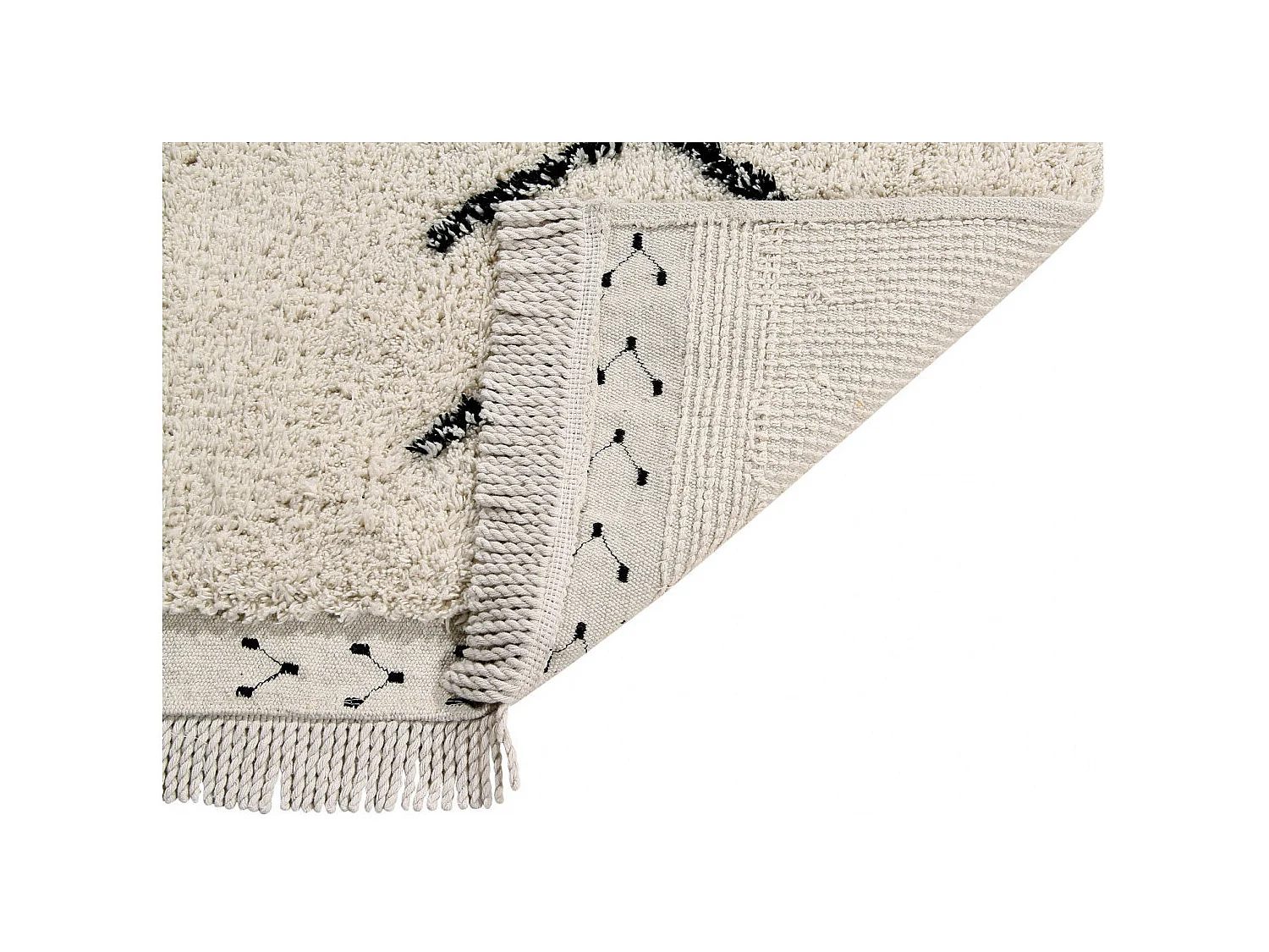 Alfombra de algodón diamantes Beréber - beige - 170 x 240 cm