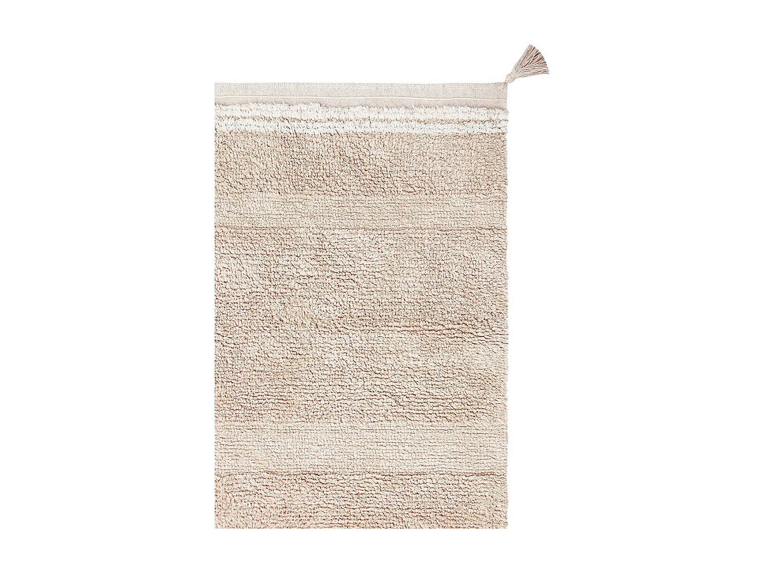 Tapis avec pompons lavable en machine design Bloom Rectangulaire Design Fait main Tapis la