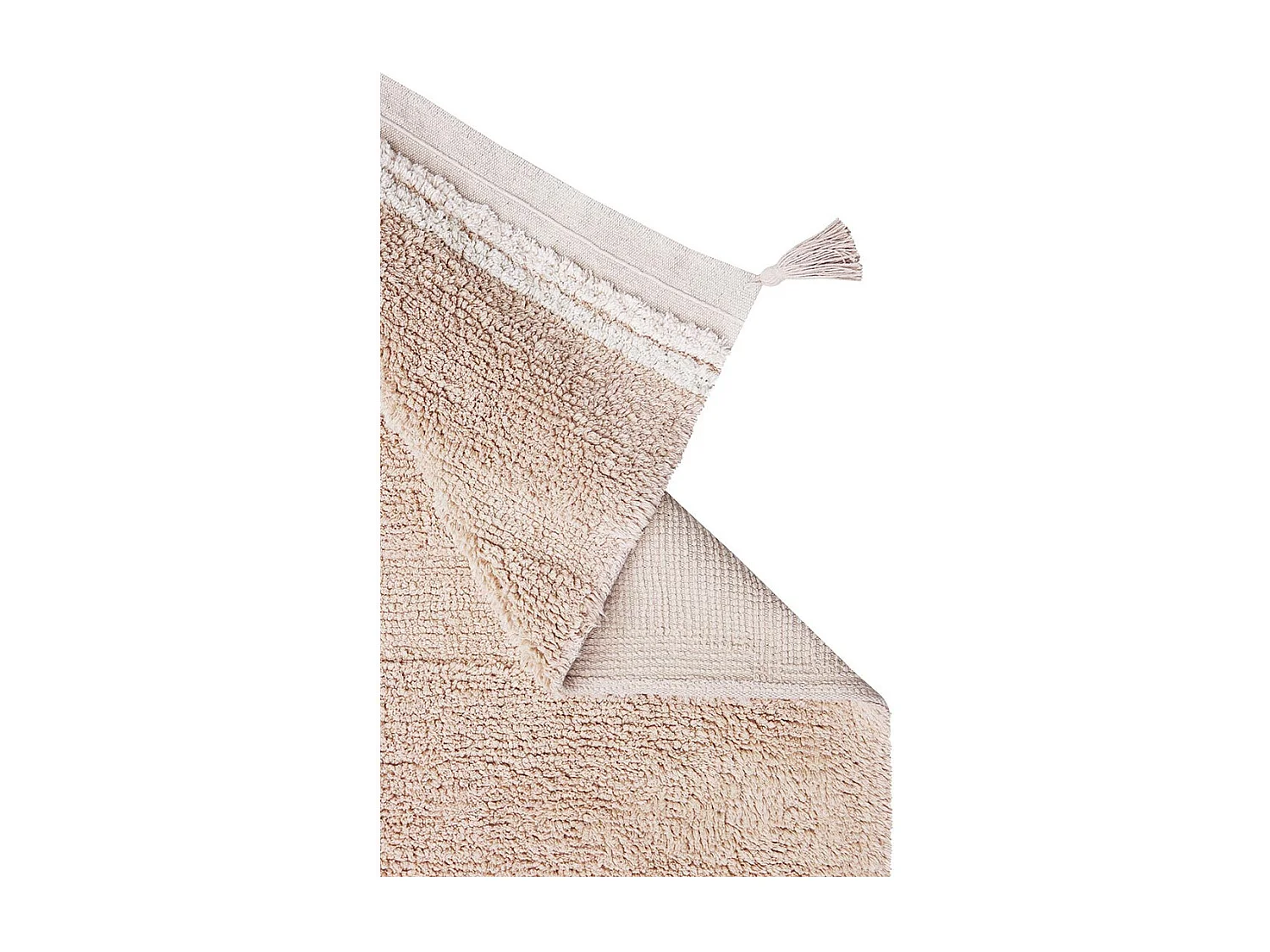 Tapis avec pompons lavable en machine design Bloom Rectangulaire Design Fait main Tapis la