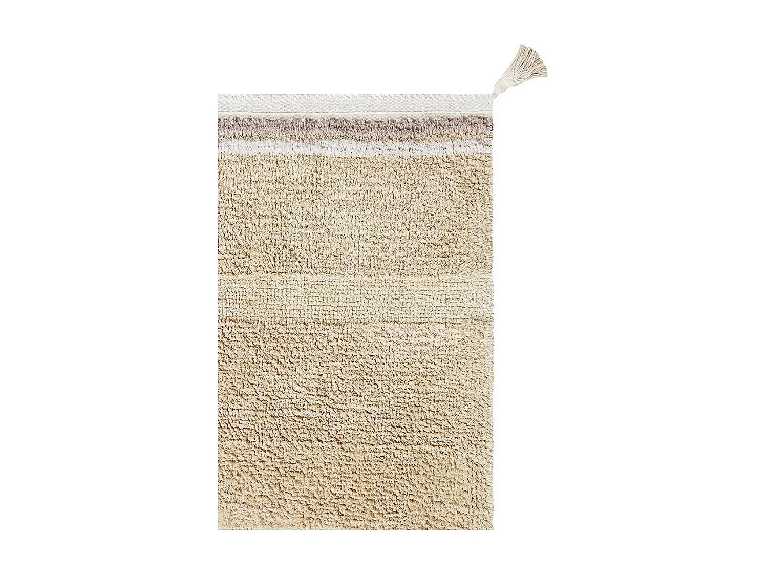 Tapis avec pompons lavable en machine design Bloom Rectangulaire Design Fait main Tapis la