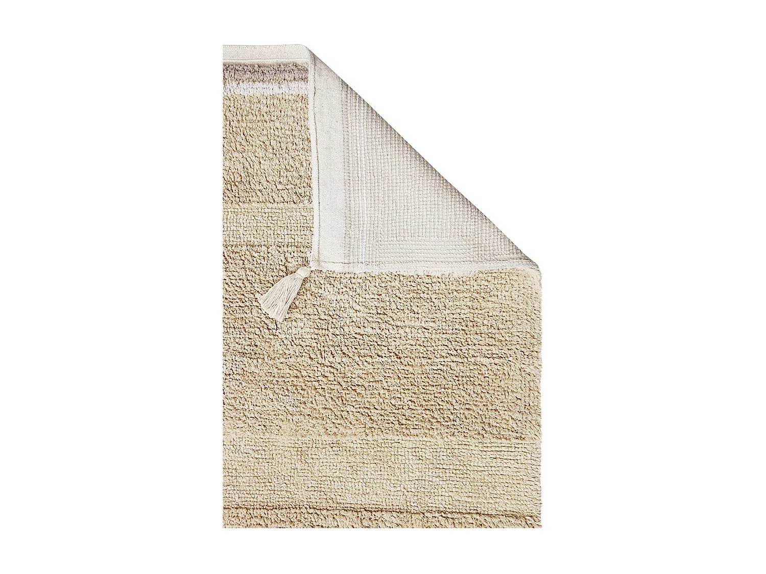 Tapis avec pompons lavable en machine design Bloom Rectangulaire Design Fait main Tapis la