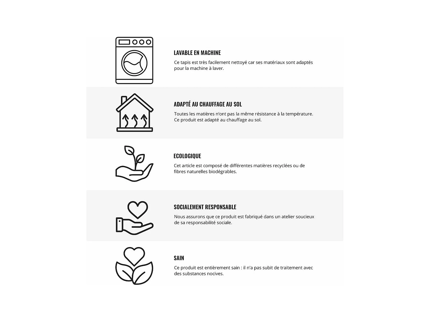 Alfombra de algodón Monstera miel - 120 x 180 cm