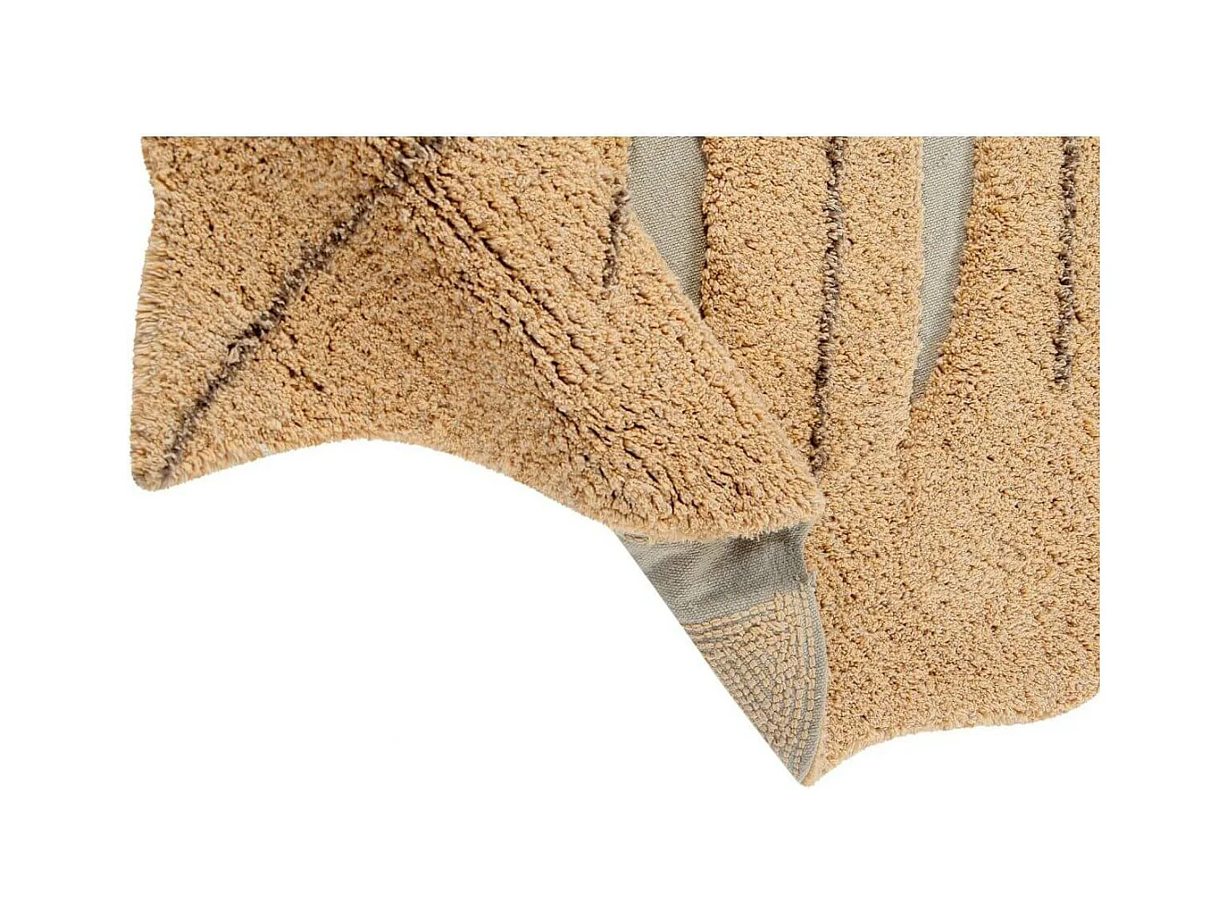 Alfombra de algodón Monstera miel - 120 x 180 cm