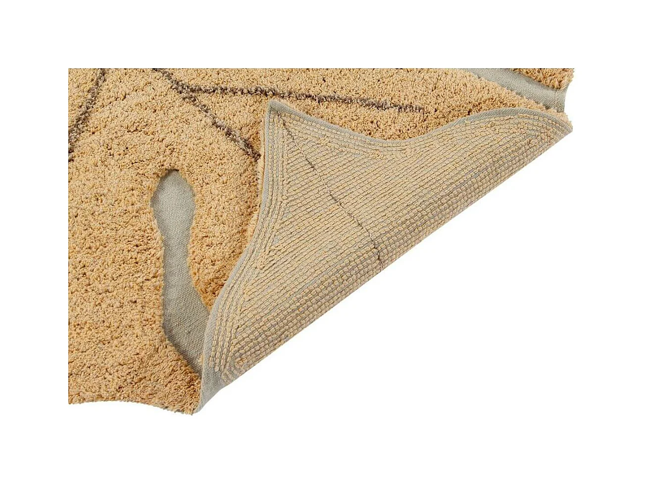 Alfombra de algodón Monstera miel - 120 x 180 cm