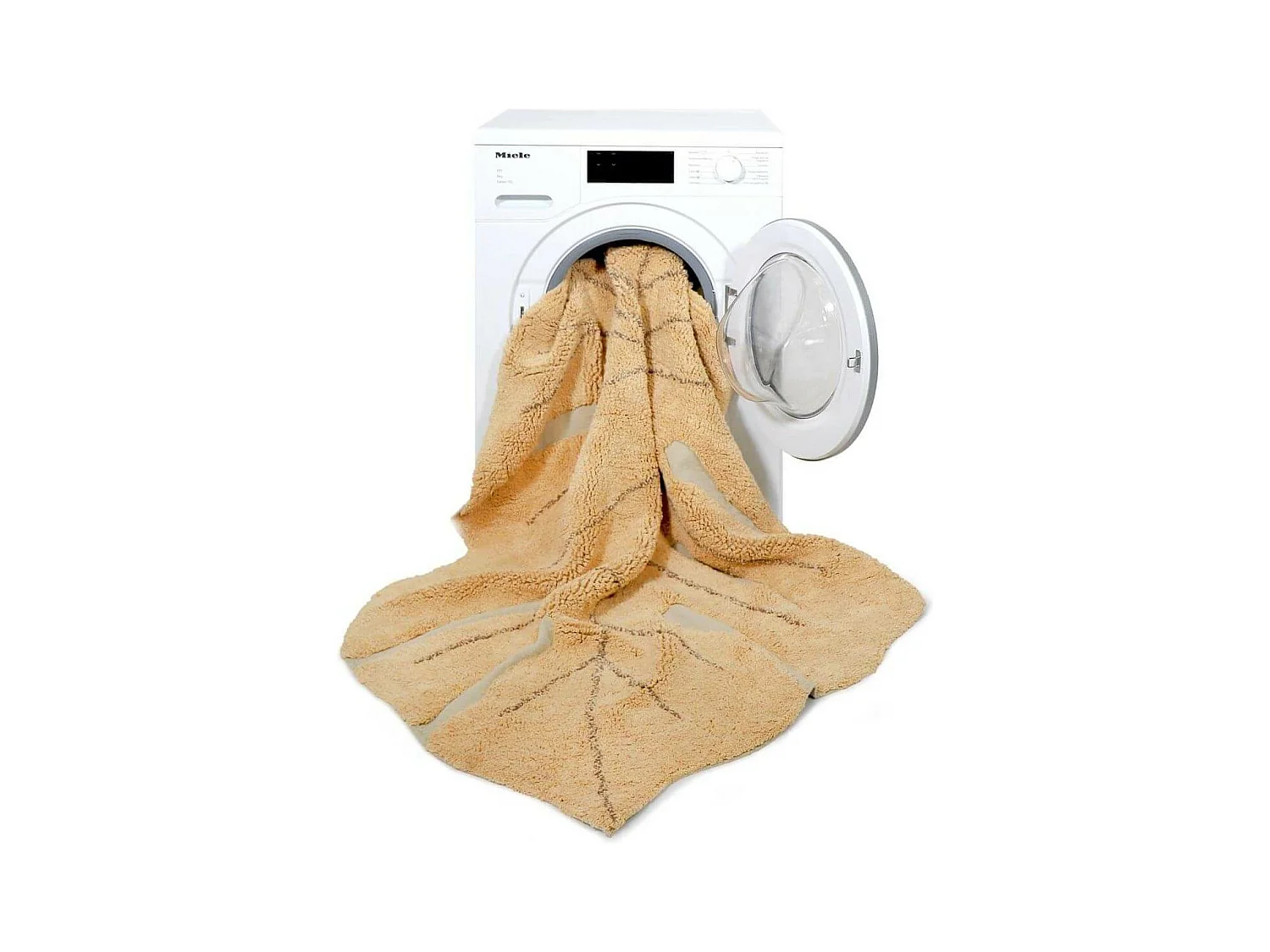 Alfombra de algodón Monstera miel - 120 x 180 cm