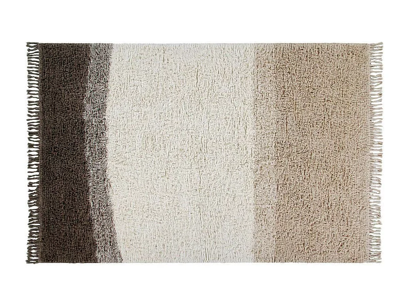 Tapis en laine lavable en machine dégradé avec franges Sound Lorena Canals Rectangulaire D