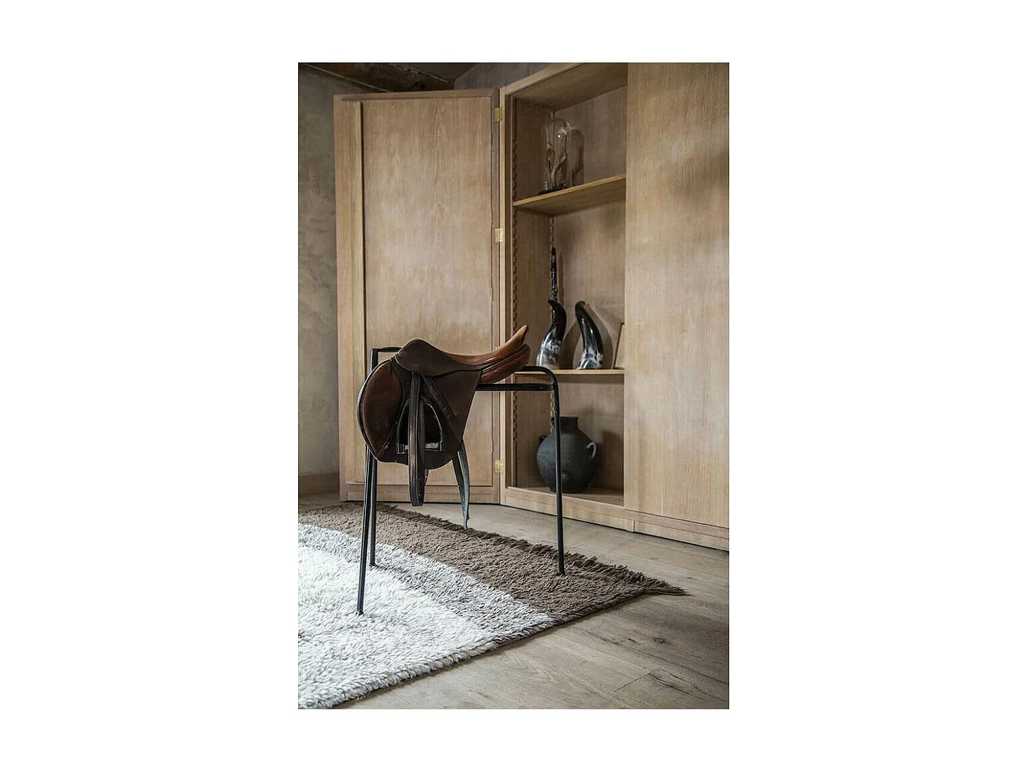 Tapis en laine lavable en machine dégradé avec franges Sound Lorena Canals Rectangulaire D