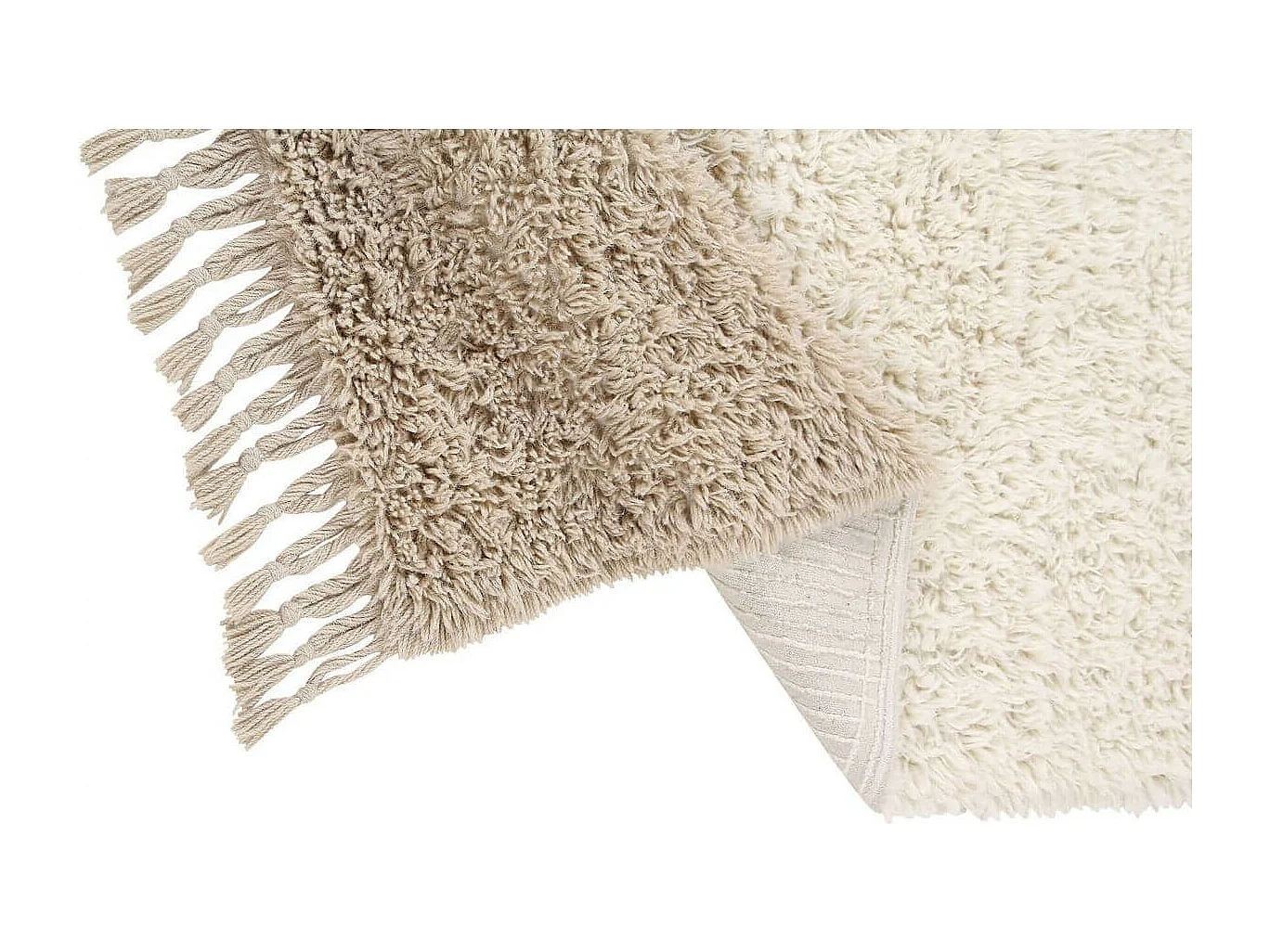 Tapis en laine lavable en machine dégradé avec franges Sound Lorena Canals Rectangulaire D