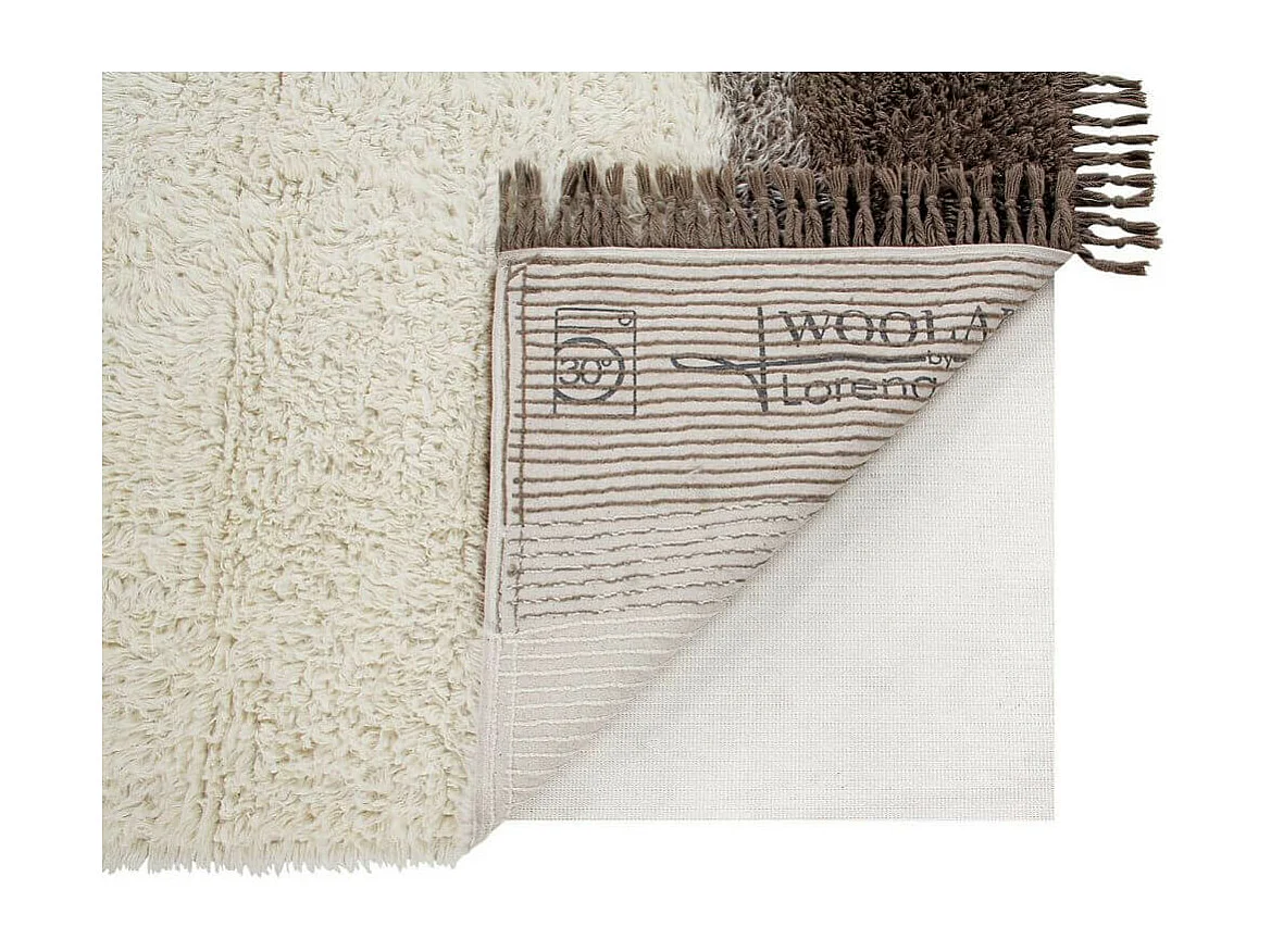 Tapis en laine lavable en machine dégradé avec franges Sound Lorena Canals Rectangulaire D