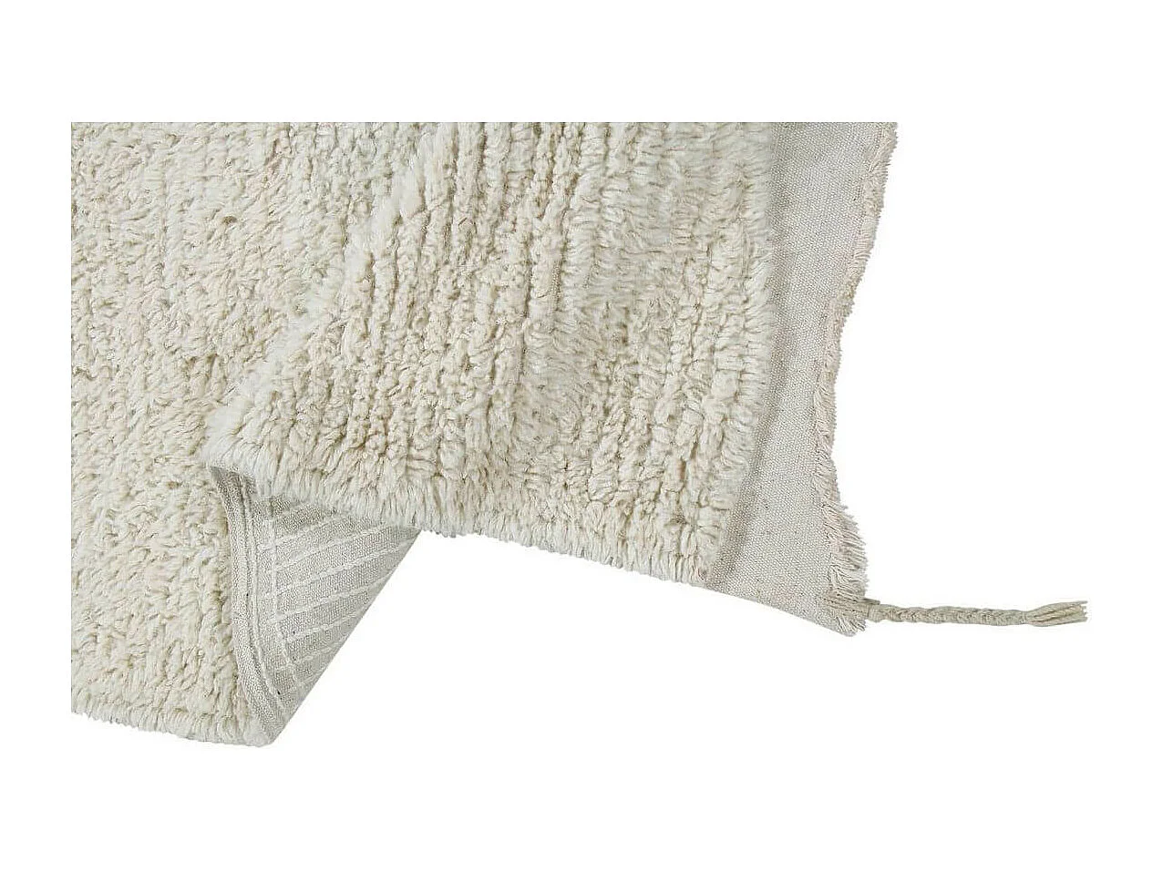 Alfombra étnica de lana Jambo - beige - 140 x 200 cm