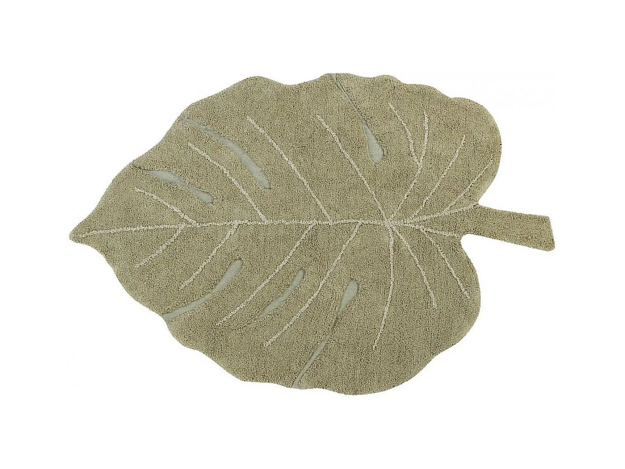 Tapis en forme de feuille pour salon Monstera Lorena Canals Originale Naturel Fait main Ta