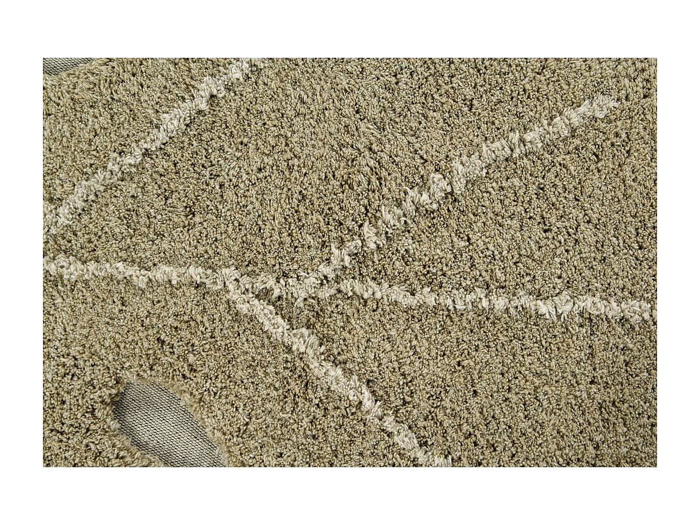 Alfombra de algodón Monstera aceituna - 120 x 180 cm