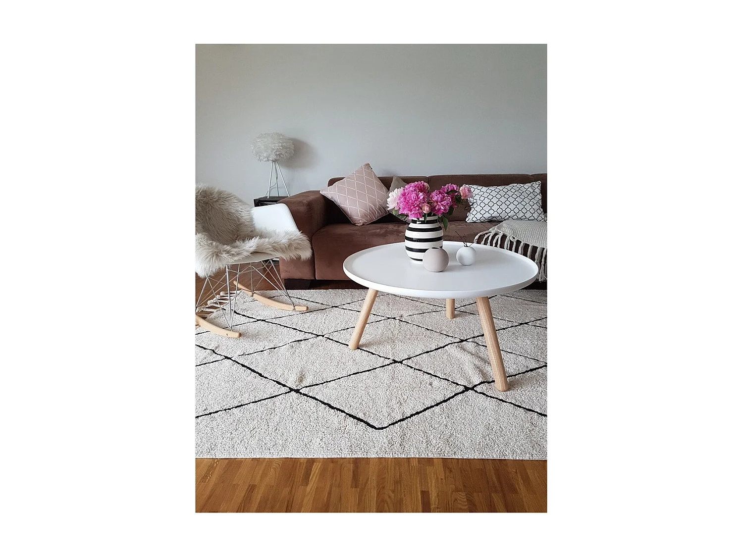 Alfombra de algodón Ber - beige - 80 x 230