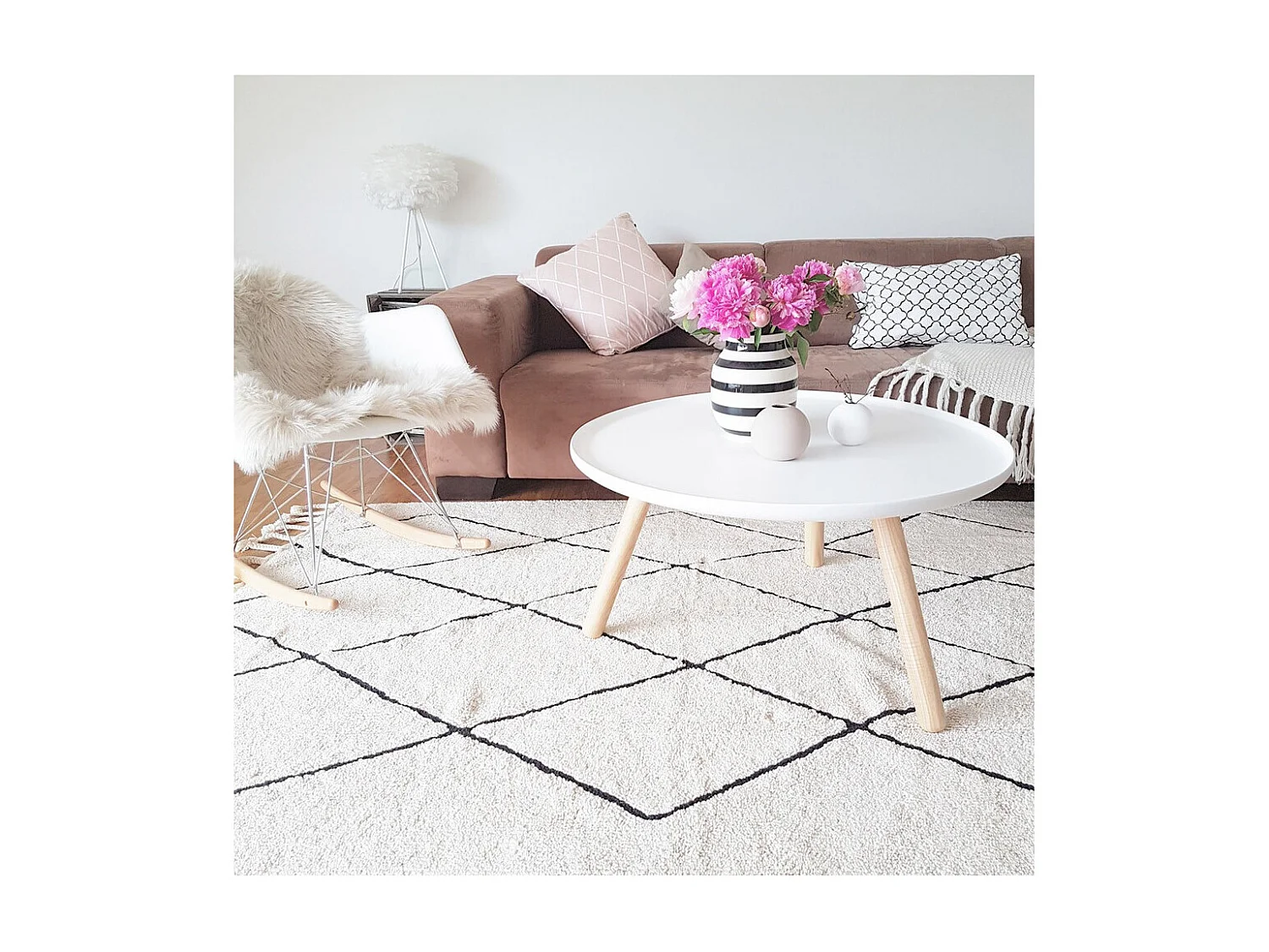 Alfombra de algodón Ber - beige - 80 x 230