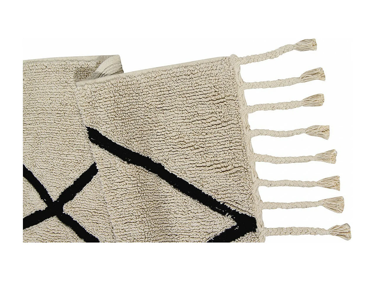 Alfombra de algodón Ber - beige - 80 x 230