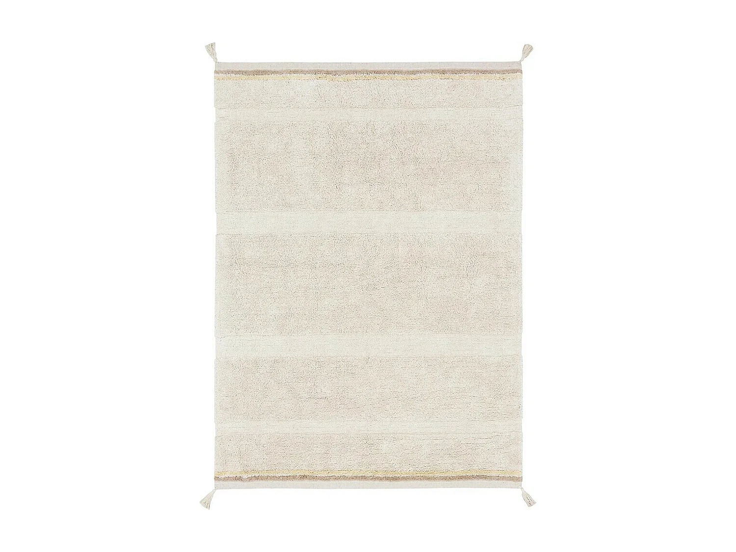 Tapis avec pompons lavable en machine design Bloom Rectangulaire Design Fait main Tapis la