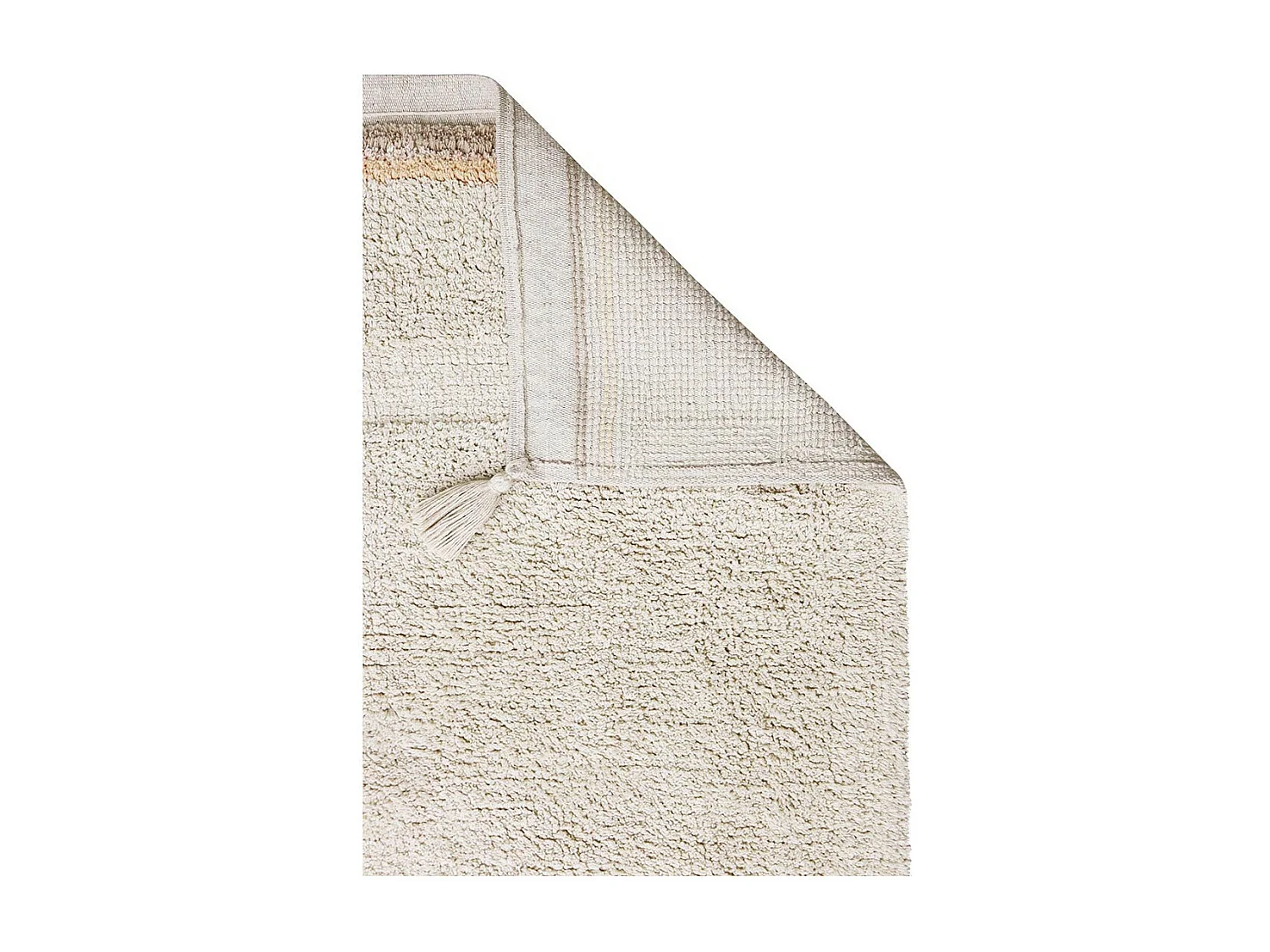 Tapis avec pompons lavable en machine design Bloom Rectangulaire Design Fait main Tapis la