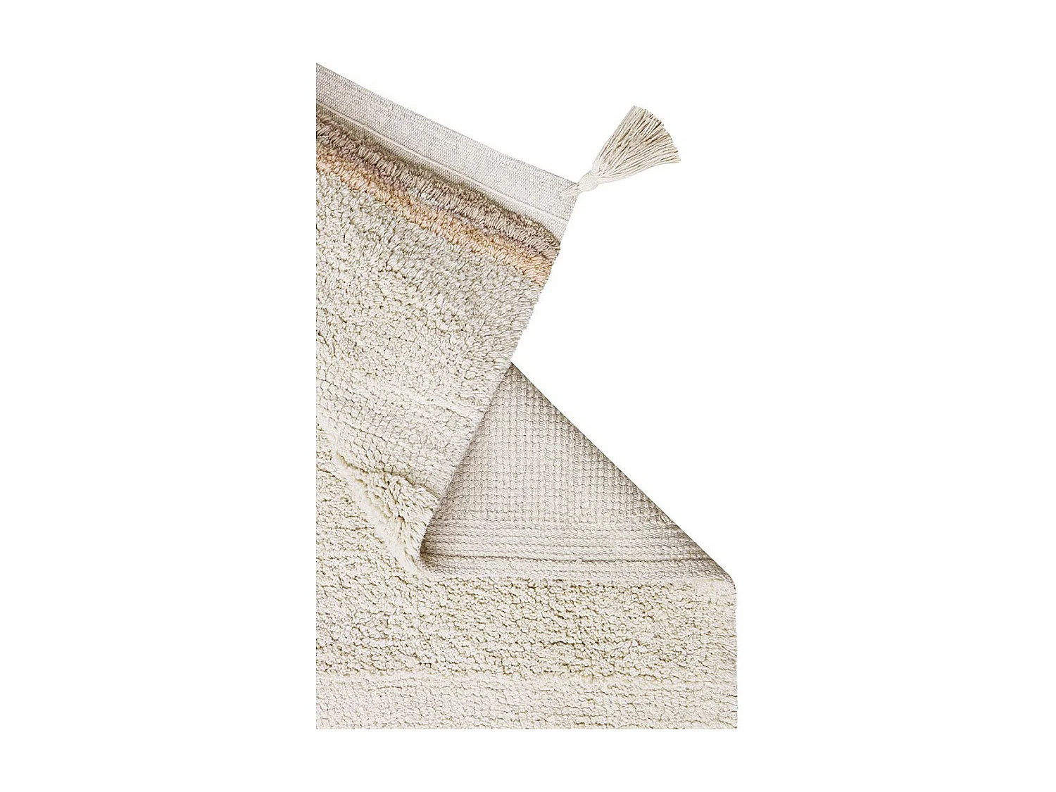 Tapis avec pompons lavable en machine design Bloom Rectangulaire Design Fait main Tapis la