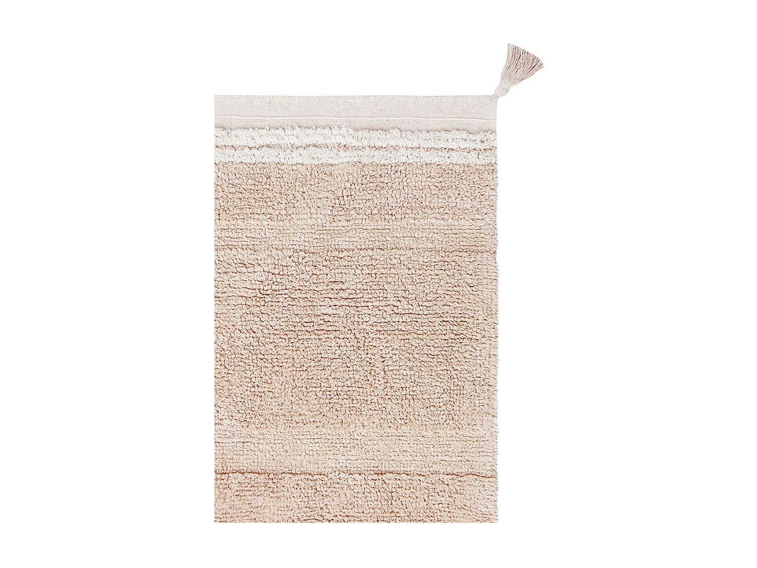 Tapis avec pompons lavable en machine design Bloom Rectangulaire Design Fait main Tapis la