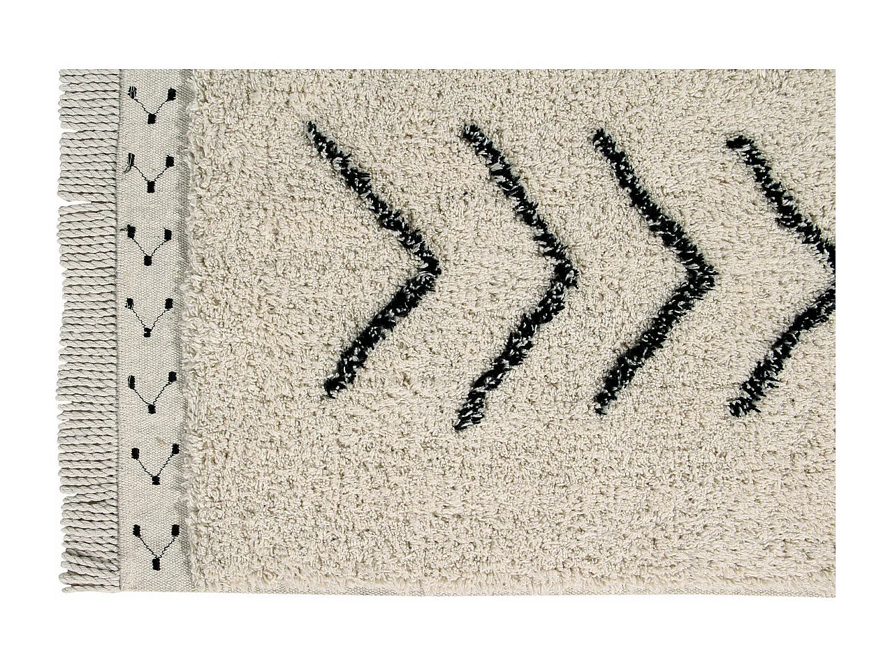 Alfombra de algodón Ber Rhombs - Beige - 120 x 170