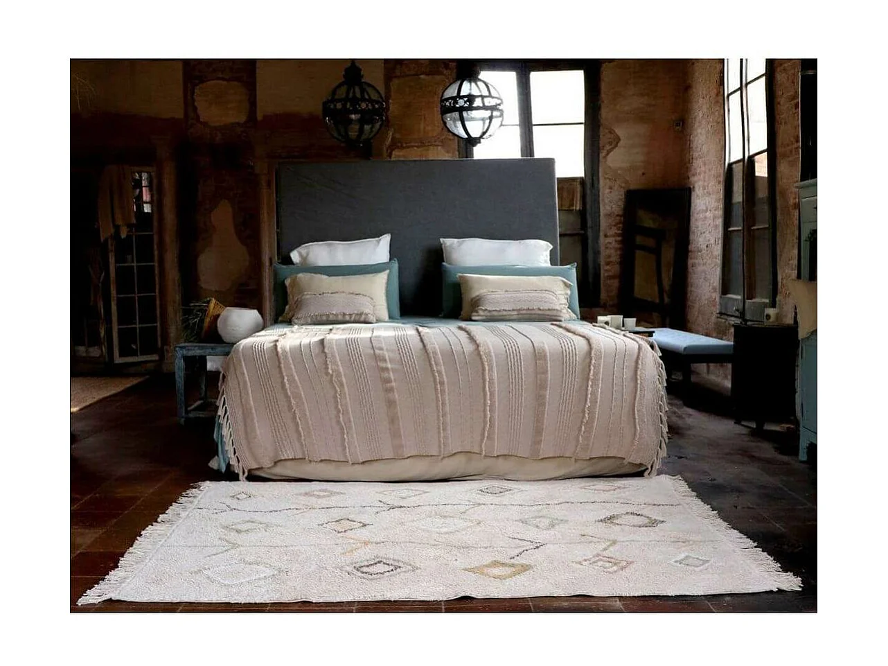 Alfombra de algodón Kaarol Tierra - 140 x 200 cm